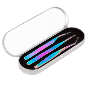 Kit x3 pinzas tornasol con estuche